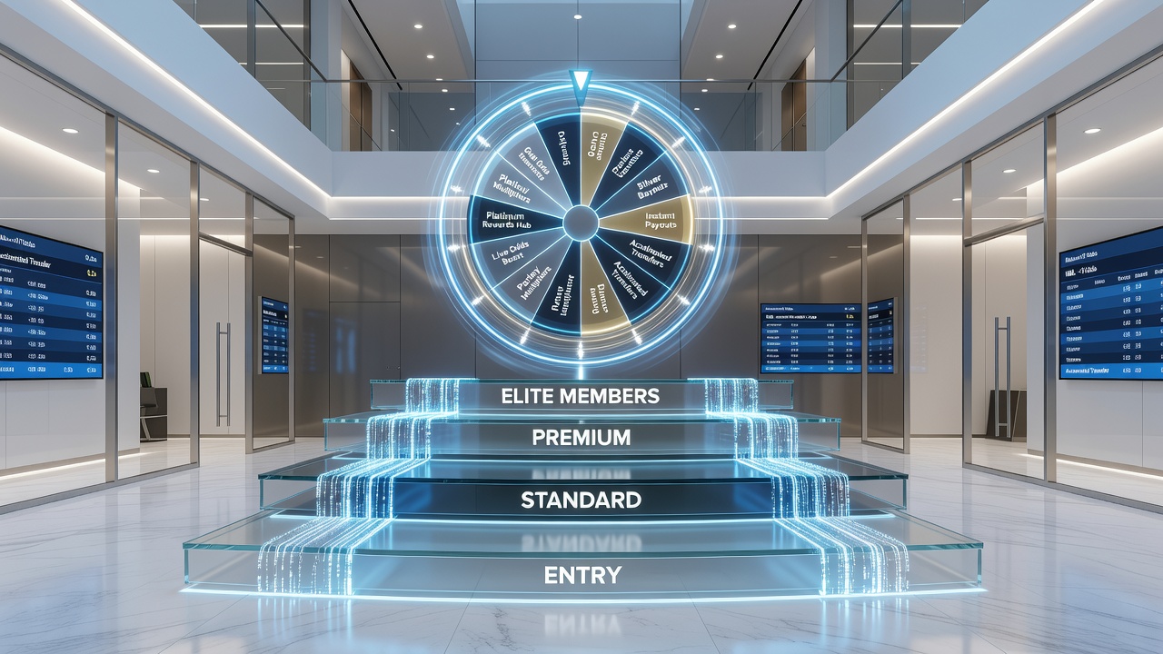 Illustration of reward transfer process between sports, wheel, and card game modules via instant payments
