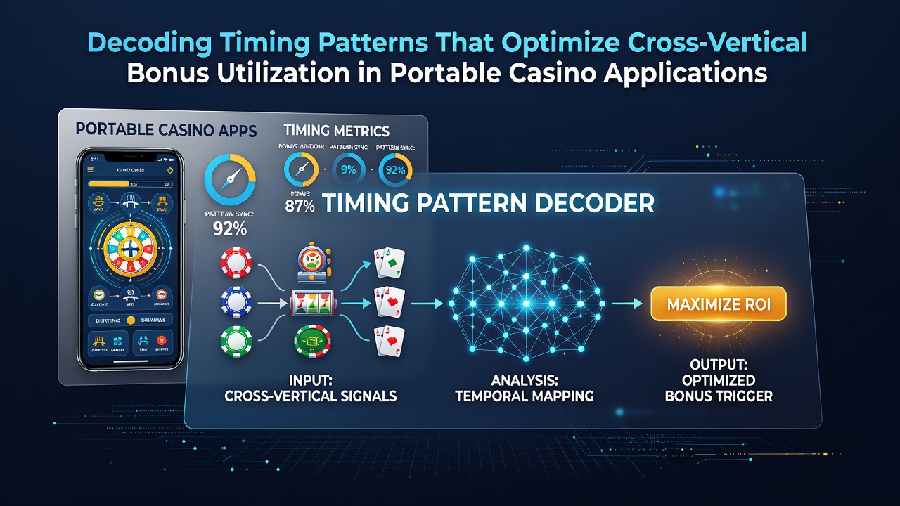 Data visualization of timing patterns and bonus flow between sports, slots, and live casino verticals on mobile devices