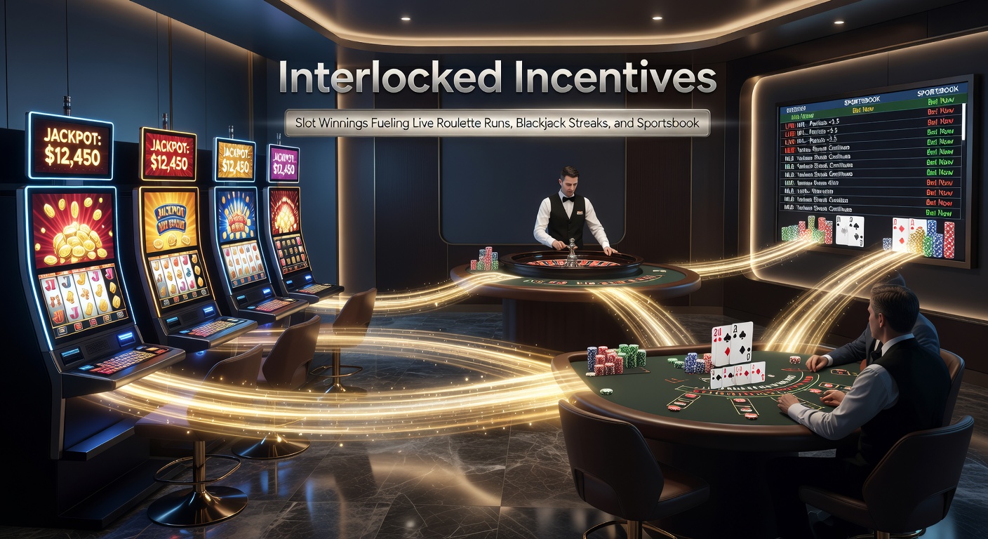 Graph illustrating player flow from slot wins to live blackjack and sports betting via mobile deposit spikes in 2026