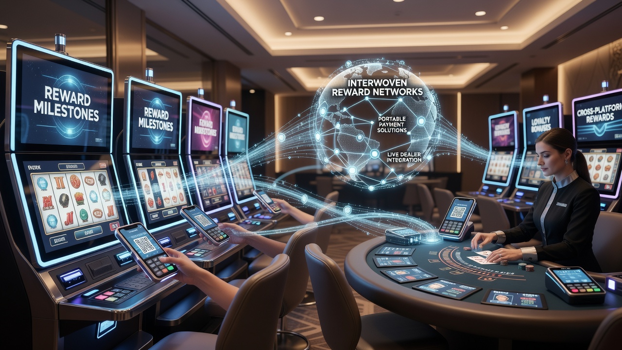 Live dealer table and sports betting app synchronized through portable payment solutions showing reward transfers