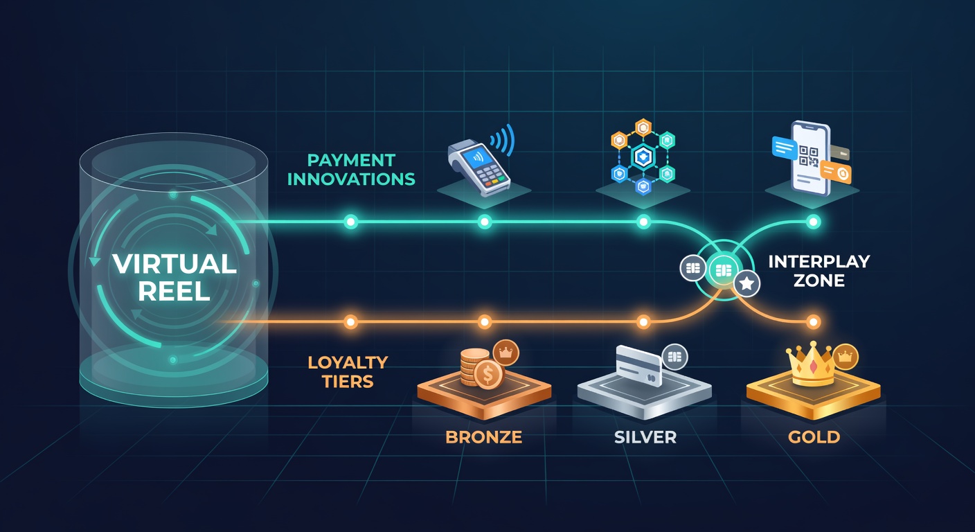 Diagram of loyalty tier progression linked to payment flows between slots and live dealer tables